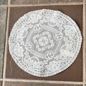 Peggy Wilkins Elegant White Lace Doily vintage